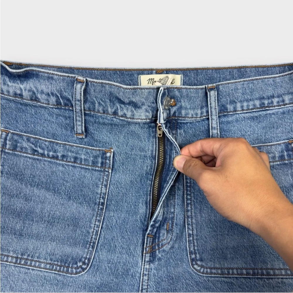 Madewell The Perfect Vintage Wide Leg Jeans Womens 32 Fit 34x31 Blue Denim Baggy - Picture 7 of 15